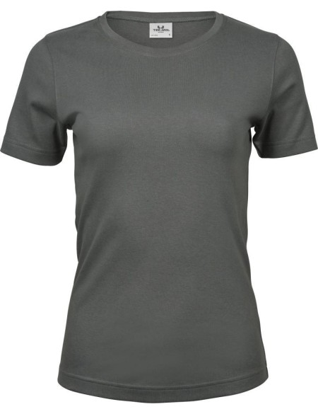Damen-T-Shirt – Teejays Interlock – Pudergrau XXL