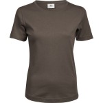Damen-T-Shirt – Teejays Interlock – Schokolade 3XL