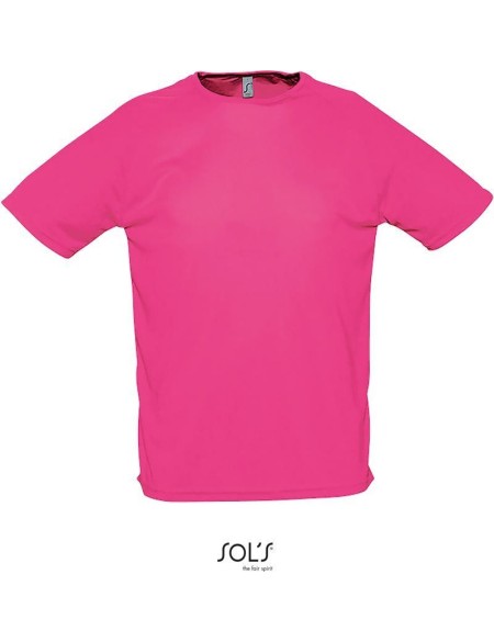 Sport-T-Shirt für Herren SPORTS - Neonrosa XXS