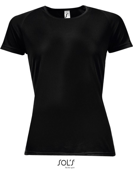 Sport-T-Shirt für Damen SPORTS - Schwarz M