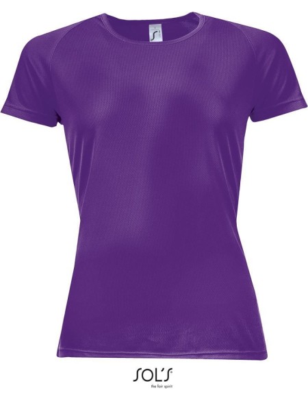 Sport-T-Shirt für Damen SPORTS - Dunkellila S