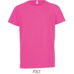 Sport-T-Shirt für Kinder – SPORTS – Neonrosa 6 Jahre