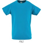 Sport-T-Shirt für Kinder – SPORT – Aqua 12 Jahre