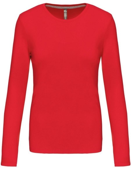 Damen T-Shirt – Kariban K383 Langarm – Rot L