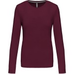 Damen-T-Shirt – Kariban K383 mit langen Ärmeln – Burgunderrot XXL