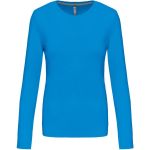 Dámské tričko - Kariban K383 s dlouhým rukávem - Tropical blue M