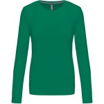 Dámské tričko - Kariban K383 s dlouhým rukávem - Kelly green XXL