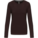 Damen T-Shirt – Kariban K383 Langarm – Schokolade L