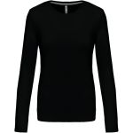 Damen-T-Shirt – Kariban K383 mit langen Ärmeln – Schwarz XXL