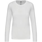 Dámské tričko - Kariban K383 s dlouhým rukávem - Bílá 3XL