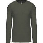 Herren-T-Shirt – Kariban K359 Langarm – Dunkelkhaki S