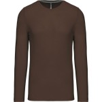 Herren-T-Shirt – Kariban K359 mit langen Ärmeln – Schokolade XXL