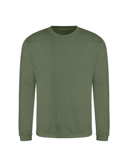 Unisex mikina bez kapuce JustHoods - Earthy green M
