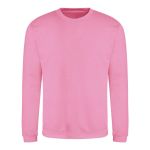 Unisex mikina bez kapuce JustHoods - Candyfloss pink XS