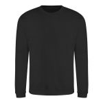 Unisex-Hoodie ohne Kapuze JustHoods - Tiefschwarz L
