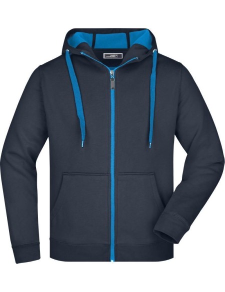 Herren-Sweatshirt Doubleface JN355 - Marine/Aqua M