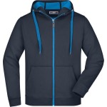 Herren-Sweatshirt Doubleface JN355 – Marine/Aqua XXL
