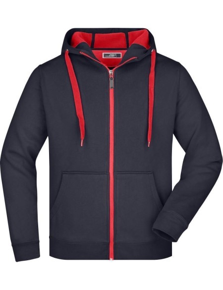 Pánská mikina Doubleface JN355 - Navy/red L