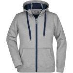 Dámská mikina s kapucí Doubleface - Sport grey/navy L