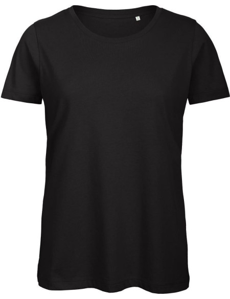 Damen T-Shirt B+C Inspire T aus Bio-Baumwolle - Schwarz M