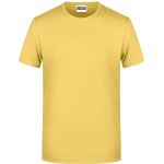 Herren-T-Shirt aus Bio-Baumwolle James+Nicholson 8008 – Hellgelb 3XL