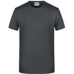 Pánské tričko z bio bavlny James+Nicholson 8008 - Black heather L