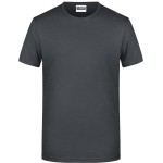 Pánské tričko z bio bavlny James+Nicholson 8008 - Black heather M