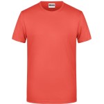Pánské tričko z bio bavlny James+Nicholson 8008 - Coral S