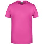 James+Nicholson 8008 Herren-T-Shirt aus Bio-Baumwolle – Rosa 3XL
