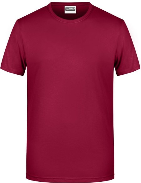 James+Nicholson 8008 Herren-T-Shirt aus Bio-Baumwolle – Wein XL