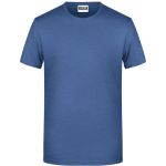 Pánské tričko z bio bavlny James+Nicholson 8008 - Light denim melange L