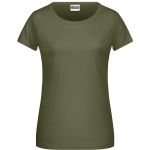 Dámské tričko z bio bavlny James+Nicholson 8007 - Olive XL