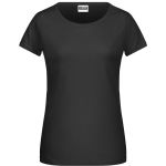 James+Nicholson 8007 Bio-Baumwoll-Damen-T-Shirt – Schwarz L
