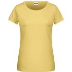 Damen-T-Shirt aus Bio-Baumwolle James+Nicholson 8007 – Hellgelb L