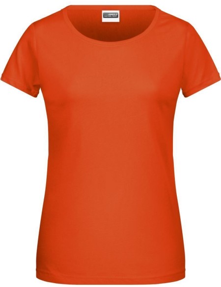 Damen-T-Shirt aus Bio-Baumwolle James+Nicholson 8007 - Dunkelorange M