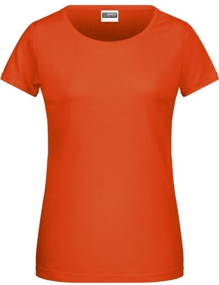 James+Nicholson 8007 Damen-T-Shirt aus Bio-Baumwolle – Dunkelorange XXL