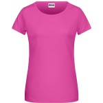 Damen-T-Shirt aus Bio-Baumwolle James+Nicholson 8007 - Pink M