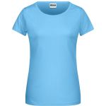 Dámské tričko z bio bavlny James+Nicholson 8007 - Sky blue XXL