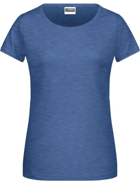 Damen-T-Shirt aus Bio-Baumwolle James+Nicholson 8007 – Light Denim Melange XS
