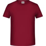 James+Nicholson Bio-Baumwoll-T-Shirt für Jungen 8008B – Wein XL