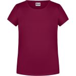James+Nicholson Mädchen-T-Shirt aus Bio-Baumwolle 8007G – Wein XS