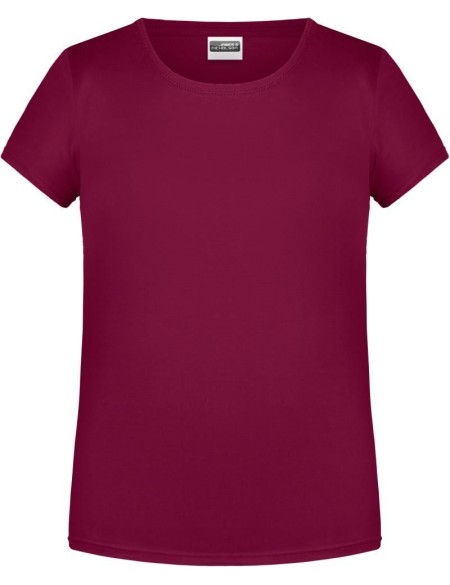 James+Nicholson Mädchen-T-Shirt aus Bio-Baumwolle 8007G - Vínová S