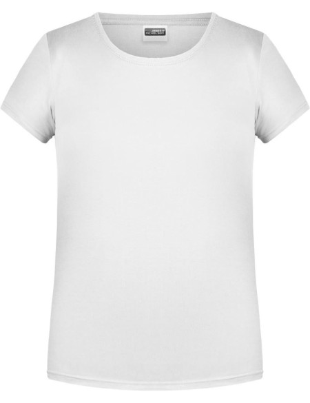 James+Nicholson Mädchen-T-Shirt aus Bio-Baumwolle 8007G – Weiß L