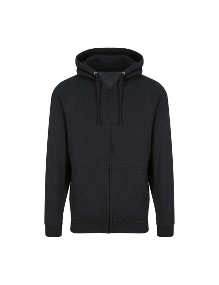 Pánská mikina na zip s kapucí ZOODIE - Black Smoke XXL