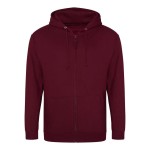 Herren-Kapuzenpullover mit Reißverschluss ZOODIE – Burgunderrot XL