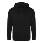 Herren-Kapuzenpullover mit Reißverschluss ZOODIE – Tiefschwarz L