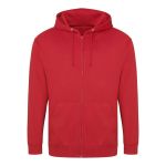 Herren-Kapuzenpullover mit Reißverschluss ZOODIE – Feuerrot XL