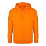 Pánská mikina na zip s kapucí ZOODIE - Orange crush XXL