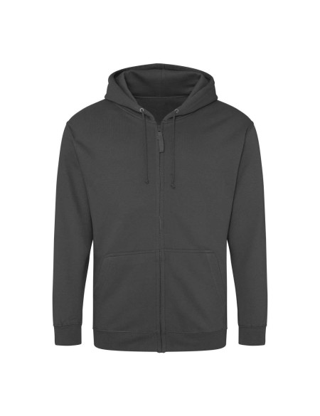 Herren-Kapuzenpullover mit Reißverschluss ZOODIE – Stahlgrau L