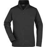 James+Nicholson JN52 Damen-Kapuzenpullover mit Reißverschluss – Schwarz XL